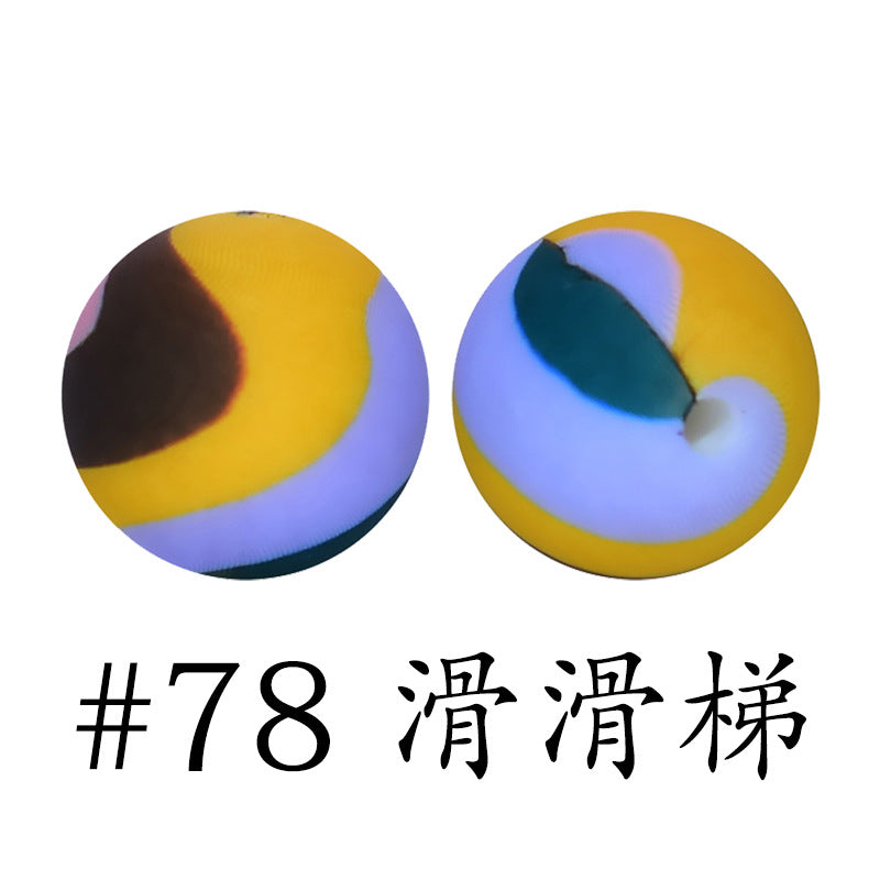 Wholesale 50pcs 16mm Print Silicone Beads Colorful Silicone Water Transfer Beads